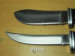 Unused Vtg Buck USA 115 Combo Twin Set Knives 103 118 Hunting Skinning Sheath