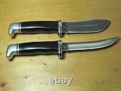 Unused Vtg Buck USA 115 Combo Twin Set Knives 103 118 Hunting Skinning Sheath