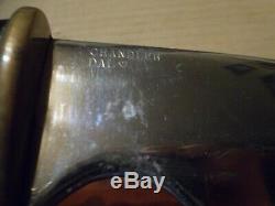 Used Rare Chandler Dal Heart pictograph. Custom Knife Stag Handle Buffalo