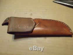 Used Rare Chandler Dal Heart pictograph. Custom Knife Stag Handle Buffalo