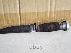 VINTAGE 1930'S REMINGTON RH-70 HUNTING KNIFE LEATHER HANDLE Preowned