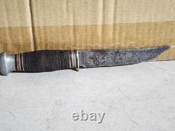 VINTAGE 1930'S REMINGTON RH-70 HUNTING KNIFE LEATHER HANDLE Preowned