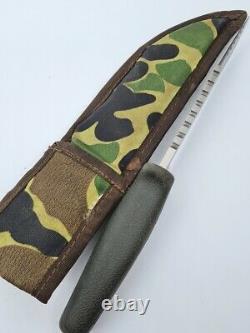VINTAGE 1980's BUCK 639 FIELDMATE USA SURVIVAL FIXED BLADE KNIFE + SHEATH