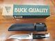 VINTAGE 1995 BUCK 119 KNIFE NEVER USED IN BOX. Leather sheath