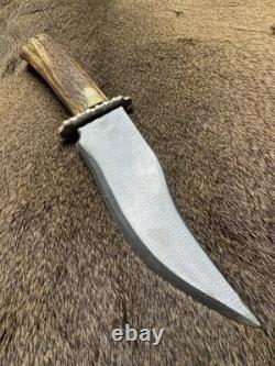 VINTAGE BOWIE KNIFE Custom Hand Made SPRING STEEL Blade- DEEP SOUTH KNIVEZ