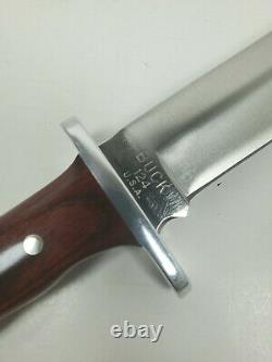 VINTAGE Buck Knife Frontiersman Model 124 Sheath Brown Wood Handle