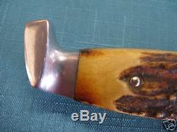 Vintage Case Stag Huunting Knife & Sheath 1940 -1965 Mint Con. Looks Like 523-5