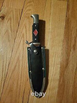 VINTAGE Excellent Boy Scout Knife and Sheath PIC Solingen Germany WW2 era