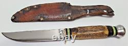 VINTAGE HUBERTUS SOLINGEN GERMANY HUNTING KNIFE WithSHEATH