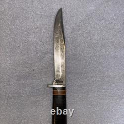 VINTAGE JC HIGGINS USA FIXED BLADE HUNTING KNIFE & case