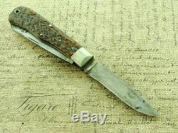 Vintage Jumbo Remington R1123 Bone Bullet Trapper Pocket Knife Hunting Knives Nr