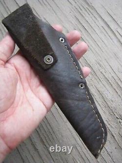 VINTAGE MARBLES GLADSTONE MICH USA PATD 1916 FIXED BLADE HUNTING KNIFE WithSHEATH