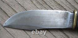 VINTAGE MARBLES GLADSTONE MICH USA PATD 1916 FIXED BLADE HUNTING KNIFE WithSHEATH