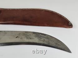VINTAGE OLSEN KNIFE CO. GERMANY BUFFALO SKINNER 8 FIXED BLADE KNIFE With SHEATH