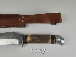 VINTAGE OLSEN KNIFE CO. GERMANY BUFFALO SKINNER 8 FIXED BLADE KNIFE With SHEATH