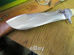 VINTAGE PUMA 6377 WHITE HUNTER HUNTING KNIFE With SHEATH & ORIGINAL BOX