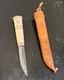 VINTAGE PUUKKO FINLAND HUNTING KNIFE & SHEATH Veikko Hakkarainen Marked RARE