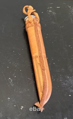 VINTAGE PUUKKO FINLAND HUNTING KNIFE & SHEATH Veikko Hakkarainen Marked RARE