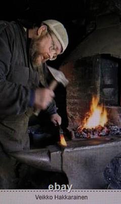 VINTAGE PUUKKO FINLAND HUNTING KNIFE & SHEATH Veikko Hakkarainen Marked RARE