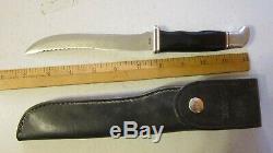 VINTAGE RARE EARLY BUCK KNIFE 121 SERRATED KNIFE WithBUCK INVERTED 1961-1967