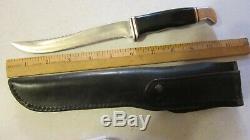 VINTAGE RARE EARLY BUCK KNIFE 121 SERRATED KNIFE WithBUCK INVERTED 1961-1967