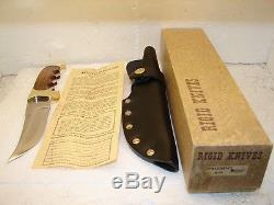 Vintage Rigid Knife, # R-19 Razorback Hunting Knife, Super Rosewood, Nice & Mib