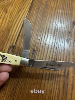 VINTAGE SCHRADE USA SC503 Duck Hunting TRAPPER POCKET KNIFE 3 Blade Nice