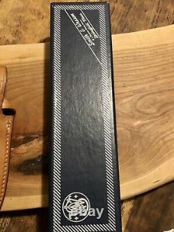 VINTAGE SMITH & WESSON MADE IN USA 6010 BOWIE SURVIVAL KNIFE WithSHEATH + BOX