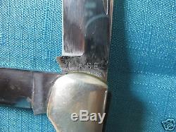 Vintage Stag Case Knife Long Tail C Folding Hunter 1920-1940 Near Mint