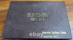 VINTAGE Schrade Old Timer Gift Set Knife Set 152 OT Sharpfinger 34 OT Middleman