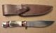VINTAGE VOSS CUTLERY CO STAG HUNTING KNIFE 5.5 BLADE With SHEATH GERMANY RARE