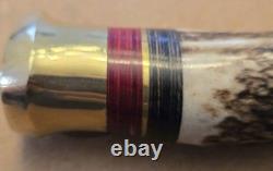 VINTAGE VOSS CUTLERY CO STAG HUNTING KNIFE 5.5 BLADE With SHEATH GERMANY RARE