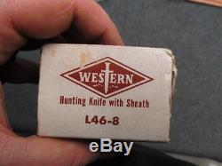 VINTAGE WESTERN L46-8 HUNTING KNIFE-EXCELLENT CONDITION-With ORIGINAL BOX
