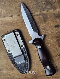 VINTAGE WESTERN W75 HUNTING COMBAT DAGGER BOOT KNIFE with ORIG. SHEATH USA