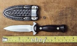 VINTAGE WESTERN W75 HUNTING COMBAT DAGGER BOOT KNIFE with ORIG. SHEATH USA