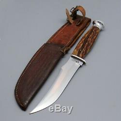 VTG 1934 1940 Case XX Tested USA 523-6 Rare Round Pommel Stag Hunting Knife