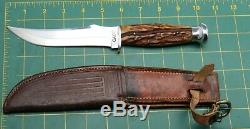 VTG 1934 1940 Case XX Tested USA 523-6 Rare Round Pommel Stag Hunting Knife