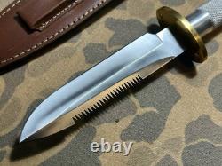VTG Combat Survival Knife Randall Model 18 clone With Leather Sheath EXC Cond