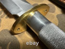 VTG Combat Survival Knife Randall Model 18 clone With Leather Sheath EXC Cond