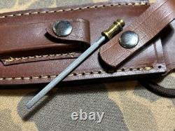 VTG Combat Survival Knife Randall Model 18 clone With Leather Sheath EXC Cond