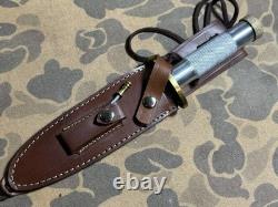 VTG Combat Survival Knife Randall Model 18 clone With Leather Sheath EXC Cond