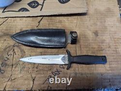 VTG GERBER USA Mark 1 KNIFE fixed blade Dagger boot + Leather SHEATH P2757S