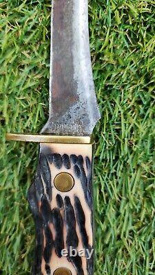 VTG Hunting Knife LOT IMPERIAL, SHARP, TIMBER RATTLER Surgical RARE Wood Horn