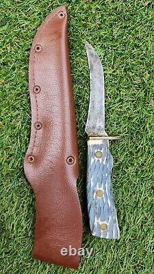 VTG Hunting Knife LOT IMPERIAL, SHARP, TIMBER RATTLER Surgical RARE Wood Horn