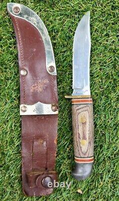 VTG Hunting Knife LOT IMPERIAL, SHARP, TIMBER RATTLER Surgical RARE Wood Horn