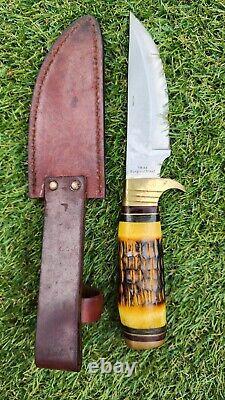 VTG Hunting Knife LOT IMPERIAL, SHARP, TIMBER RATTLER Surgical RARE Wood Horn