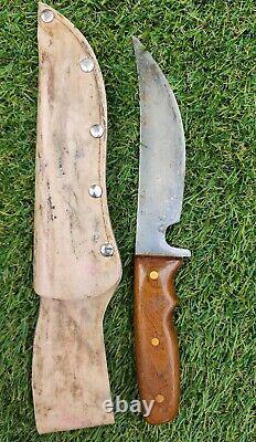 VTG Hunting Knife LOT IMPERIAL, SHARP, TIMBER RATTLER Surgical RARE Wood Horn