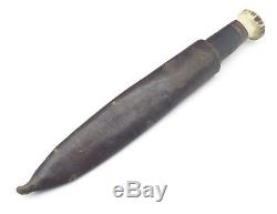 VTG Marbles Gladstone USA 5 Ideal Hunting Knife Stacked Leather & Stag Crown