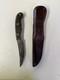 VTG Olsen OK H. C. MI USA Fixed Blade Wood Handle Hunting Skinning Knife withSheath