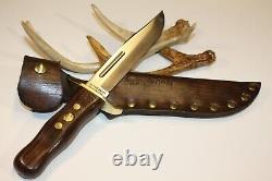 VTG. SUPER RARE schrade- walden Buffalo Bill Bowie Knife and Sheath-USA